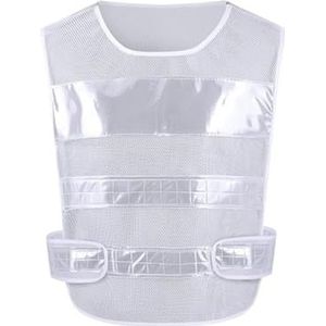 Reflecterend Vest For Buiten Fietsen En Werkveiligheid Van Mesh(White)