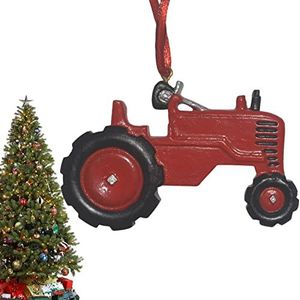 Tractor Ornamenten Huis Tuin, Tractor Kerstboom Decoraties, Hars Diy Craft Maken Hanger, Kerst Tractor Bauble, Boerderij Kerst Decor, Tractor Tuin Ornamenten Outdoor