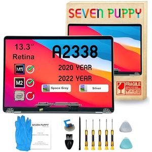 (Spacegrijs) seven puppy Vervanging Scherm voor MacBook Pro M1 Retina 13.3 ""A2338 EMC 3578 MYD83 MYD92 MYDA2 MYDC2 Volledige LED Lcd scherm Montage