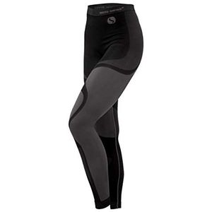 sesto senso Functioneel damesondergoed, lange onderbroek, functionele legging, thermoactief, zwart/grijs., M