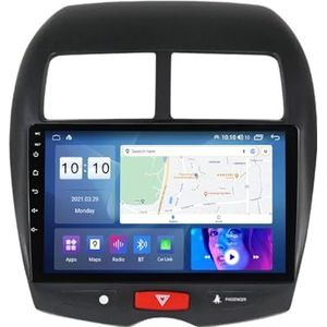 Android 12.0 Car Stereo 9 ""Touch Screen auto audio speler bluetooth stuurwielbediening Voor Mitsubishi ASX 2010-2016 auto speler Ondersteunt CarAutoPlay PIP GPS Navigatie Backup Camera (Size : 4Core