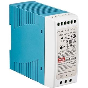 MeanWell - MDR-60-12 - DIN-rail Voeding - 60W - 12V - 5A