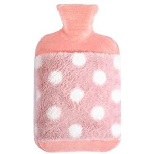DieffematicRSD Warmwaterkruik waterinjectie warmwaterzak voor warmtebehoud, dubbele hand (warmer verdikte rubberen handwarmer) (Color : Pink)