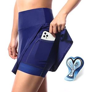 Fietsbroek - Gewatteerde Gel 5D - Damesfietsrok - Hoge Taille