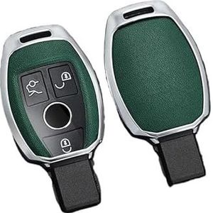 Autosleutel beschermhoes 2 3 Knop Metalen Lederen Autosleutel Case Cover Shell Voor A B C E GL S Voor GLA Voor GLK Voor CLS Klasse W204 W205 W212 W463 W176 Sleutel Shell(16)