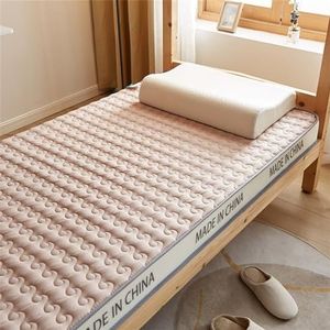 Matras Van Volledige Grootte, Latexmatras 3D Kokospalmmatras, Eenpersoonsstudentenslaapzaal Harde Matras Verdikt Latexkussen Opvouwbaar Huishoudelijk Tatami-matras ( Color : Khaki , Size : 200*220CM*8