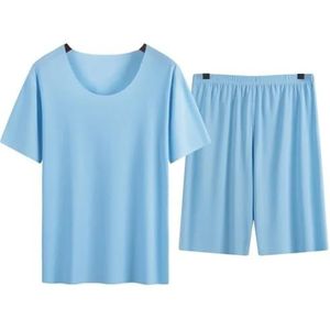 Premium pyjama's for heren, groot en lang, Home Essentials, zachte stretch loungeset, ademend, elastische taille, nachtkleding, ontspannende thuiskantoorkleding, comfortabele outfit for de hele dag(Bl