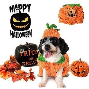 WZhen Hond Halloween Kostuum Hond Kraag Pompoen Ontwerp Creatief Grappig Huisdier Kleding Decoraties - S