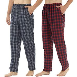Pyjamabroeken voor heren Ultrazachte loungebroek met zakken Loungewear-bodem 2 stuks