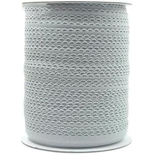 50 100 Yard 3/8"" 10mm Frilly Lace Trim Elastieken Decoratieve Spandex Band Tape Lingerie Jurk Naaikunst-Zilvergrijs-50 Yards
