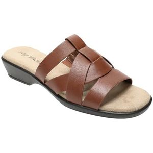 Easy Street Lakeport Slide Sandaal voor dames, Cognac, 36 EU, Cognac, 35.5 EU