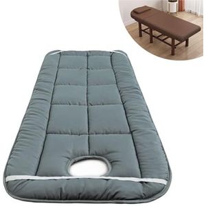Massagebedmatras Met Gezichtsgat, Zacht, Ademend Schoonheidsmassagematras, Hoeslaken For SPA-massagetafel, Matrasbeschermers For SPA-hotel, Schoonheidssalon, Massagebed(Grey,R 80x180cm)