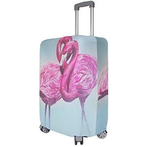 FANTAZIO Roze Flamingo Liefde Hart koffer Beschermende Cover Bagage Cover