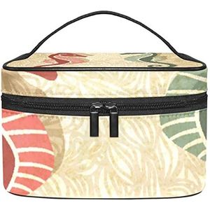 Zeepaardjes make-up organizer tas, reismake-up tas organizer case draagbare cosmetische tas voor vrouwen en meisjes toiletartikelen, Meerkleurig, 22.5x15x13.8cm/8.9x5.9x5.4in