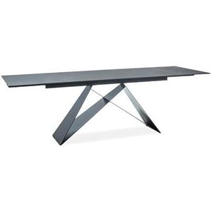 SIGNAL MEBLE Uitschuifbare eettafel Westin I - bruin/mat zwart - L 160-240 x B 90 cm