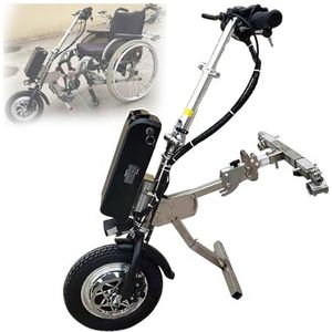 500 W Rolstoeltrekapparaat, Elektrische Handfiets-Rolstoelbevestiging, Met Koplamp + Schokdempersysteem + Tweeter, 48 V 15 Ah/17 Ah Batterij, 3 Snelheden, Bereik 60/70 Km,A15Ah
