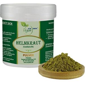 VITA IDEAL Vegan® HELMKRAUT 150 g - Poeder - Scutellaria lateriflora - dagportie 700 mg helm - kruiden gedroogd en gemalen - natuurlijk, plantaardig en zonder additieven. Inclusief maatlepel.
