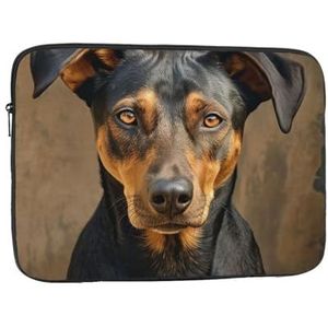 Serious Dog Laptop Sleeve Bag voor Vrouwen, Schokbestendige Beschermende Laptop Case 10-17 inch, Lichtgewicht Computer Cover Bag, ipad case, Zwart, 17 inch