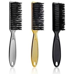 ERQIAO Kappers Zachte Haarborstel Oliekop Styling Kam Mannelijke God Terug Hoofd Borstel Kapsel Hals Baard Borstel Salon Kapper Gereedschap (SET VAN 3)
