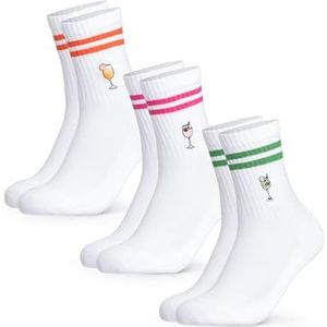 Occulto Dames & Heren Tennissokken Pak van 3 (model: Summer) Drinks 35-38