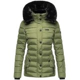 NAVAHOO Winterjas  kaki / zwart