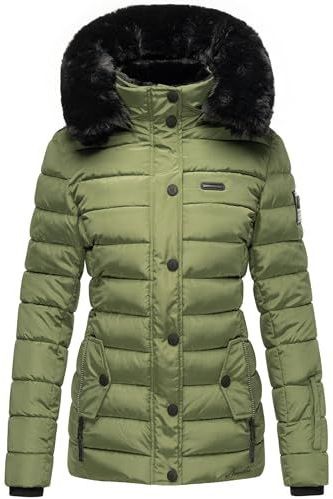 NAVAHOO Winterjas  kaki / zwart