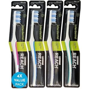 REACH Essential Care Interdental Full Head Firm Toothbrush (Pack of 4)