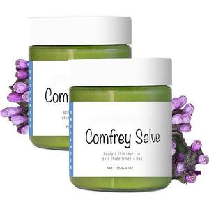 Cholig Organic Herbal Comfrey Salve 4oz, Comfrey Organic Herbal Salve Cream Ointment, Comfrey Salve Herbal Balm, Skin Body Care (2 Pcs)