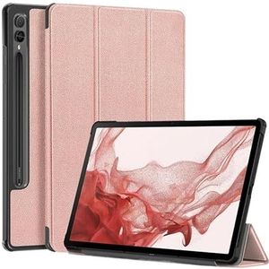 Geschikt for Samsung Tab S9 Plus Case 12.4 ""Trifold Magnetische Lederen Stand Hard Smart Cover for Galaxy Tab S9 S9 FE Case (Color : Rose gold, Size : For S9 FE (10.9 inch))