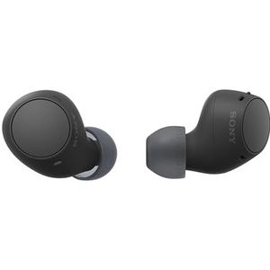 Sony WF-C510 echt draadloze oordopjes - kleine, lichte, Bluetooth in-ear hoofdtelefoon met multipoint-aansluiting, omgevingsgeluid, IPX4-classificatie, snel opladen, iOS en Android - zwart (vernieuwd)