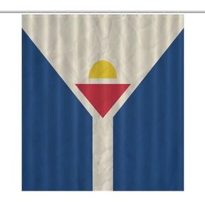 Saint-Martin Papieren Vlag Grappige Badkamer Douchegordijnen Waterdicht Decoratief Cadeau Voor Badkamer Thuis Slaapzaal