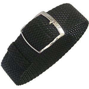 Eulit Panama 20mm zwarte perlon horlogeband