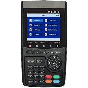 Satellietzoeker, digitale satellietsignaalzoeker, Satfinder Dvb S2 DVB-S2 Digitale Satelliet Finder Meter MPEG-2/MPEG-4 WS 6916 Full Hd H.264 Met Lion Batterij voor het aanpassen van satelliet-tv-dis