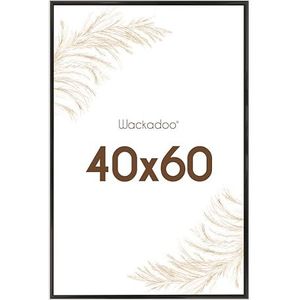 Wackadoo Fotolijst 40 x 60 cm, zwart, fotowand, fotolijst met glasplaat, kunststof