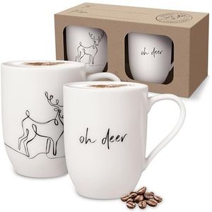 Kopjes - Set van 4 - Wit - Porselein