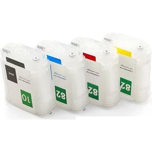 Navulinktpatroon for H-*0P de-ignjet 500 500ps 800 800ps plotters HP10 11 10 82 printer met ARC-chips((82BK 82C M Y) 1set)