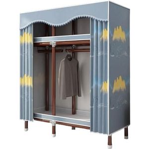 Opvouwbare Garderobekast Stalen Kledingkast 85 cm / 110 cm / 135 cm Draagbare Garderobe Voor Slaapkamer Hangende Verwijderbare Kast