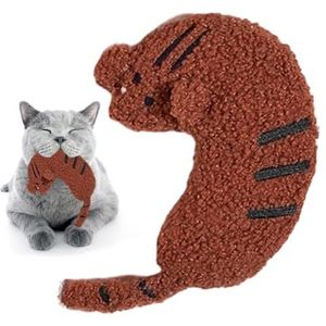 Kat piepende knuffel | Katten piepende gevulde knuffels met kattenvorm | Gezondheidsbenodigdheden voor katten binnenshuis, voor thuis, kamperen, uitjes, dierenwinkel, dierenasiel Dalynn