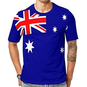 Australië vlag heren korte mouw grafisch T-shirt ronde hals print casual tee tops 6XL