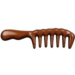 Lange Haar Kam Prachtige Palissander Kam Met Verdikte En Verbreed Hoofdhuid Massage Tanden Kam Droog Haar Kam Haar Perm Kam