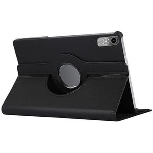 360 graden draaibare standaard tablethoes geschikt for Lenovo Tab P12/ Xiaoxin Pad Pro 12.7inch TB-370FU TB-371FC hoes(Black,For Lenovo P12 12.7 inch)