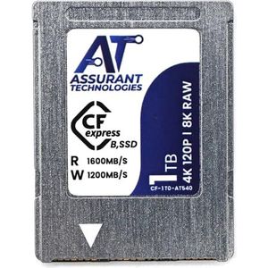 Assurant Technologies 1TB CFexpress Type B Geheugenkaart 8K60p 4k120p RAW Video, 20p Burst Foto, Aluminium Zilver [CF-1T0-AT540]