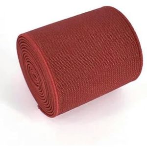 5 cm geïmporteerde rubberen band, kleur elastische band, dubbelzijdig en dik elastiek kleding naaien accessoires-donkerrood