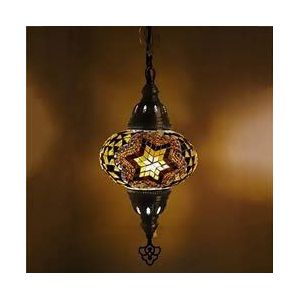 Turkse Marokkaanse Handgemaakte Glas Mozaïek Plafond Opknoping Kroonluchter Licht Lamp Grote Globe