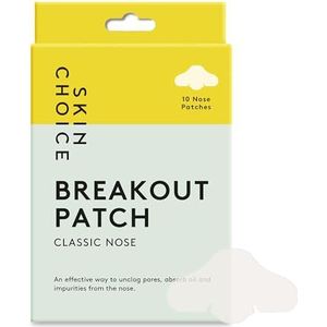 SKIN CHOICE Neusporiënstrips - XL hydrocolloïde neuspleister om poriën te ontstoppen en te verkleinen, olie, puistjes, acne, mee-eters, veganistisch te absorberen (10 pleisters)