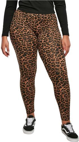 Urban Classics Damen Leggings Ladies Soft AOP Leggings darkleo XL