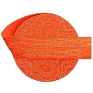 Glanzende Foldover elastische 3/4"" 20 mm effen spandex satijnen band singelband hoofdband lingerie jurk naaien trim 2 5 10 yard-herfst oranje-20mm-5 yards