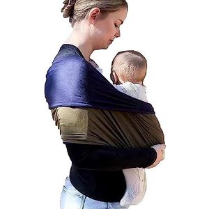 ISILA Mama's Bonding Comforter, Baby Wraps Carrier, Ring Sling, Ergonomische Babydrager, Zachte, ademende, verstelbare Babydrager voor 2 tot 36 maanden, 3-15 kg-oranje (marineblauw)