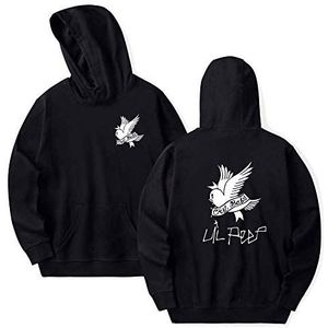 Herfst en winter hoodie nieuwe Lil Peep Pink hoodies heren / dames herfstmode sweatshirts coole fleece losse hoodie print Lil Peep hoodies Homme, zwart, L
