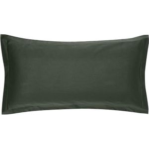Magano® Premium kussensloop, 40 x 80 cm, groen, zacht en strijkvrij, hypoallergeen en ademend, 3 cm opstaande zoom, hoofdkussensloop 40 x 80 cm, donkergroen
